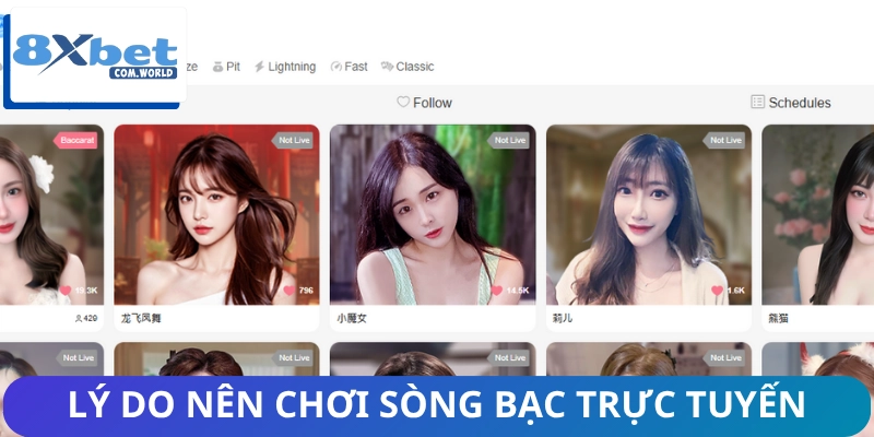 Sòng Bạc Trực Tiếp 8XBET - Trải Nghiệm Sống Động Như Casino 2 Nguyên nhân sòng bạc trực tuyến được yêu thích