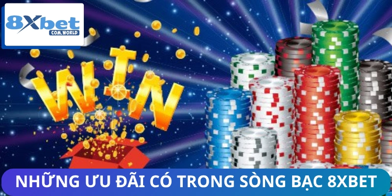 Sòng Bạc Trực Tiếp 8XBET - Trải Nghiệm Sống Động Như Casino 3 Giới thiệu phần thưởng ưu đãi từ sòng bạc trực tuyến 8XBET